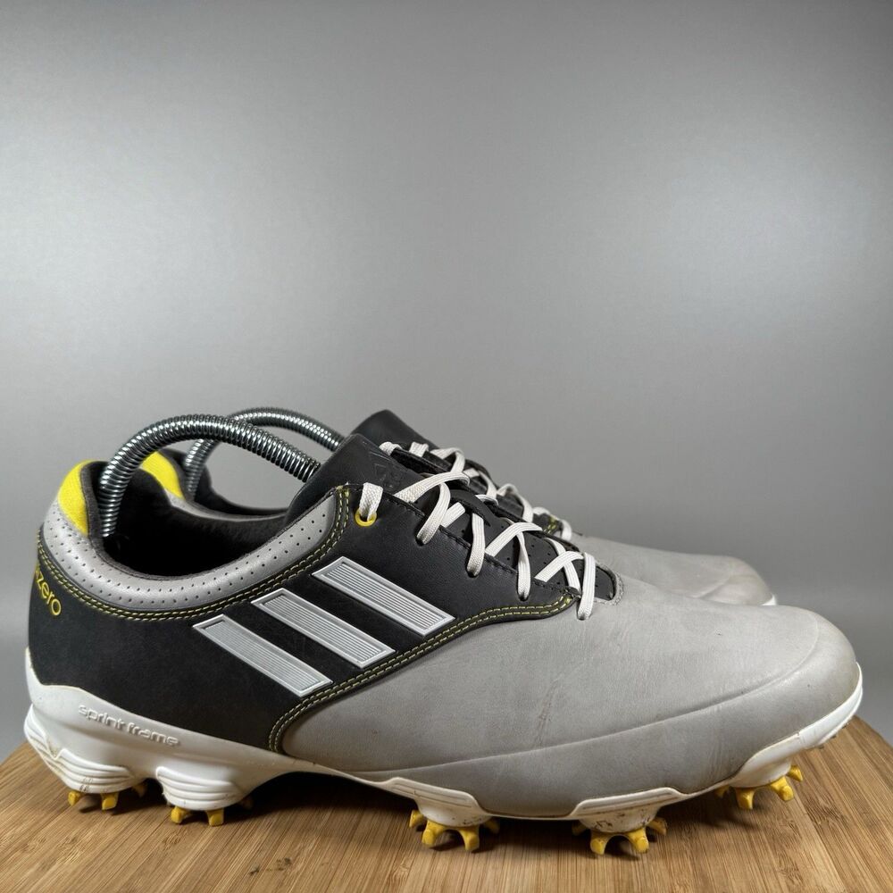S Adidas Adizero Tour Golf Shoes Spikes US Size 9.5 Two tone Gray Sprint Frame
